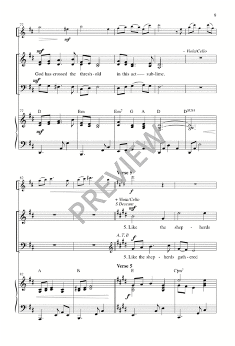 Newborn Child Now Sleeping 3-Part scores gallery preview page 10