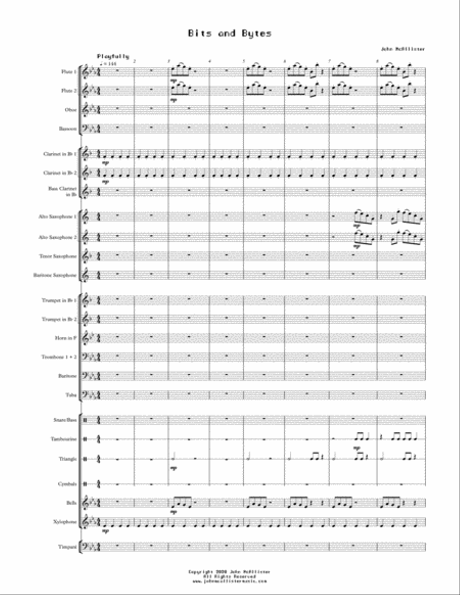 Bits and Bytes - for Concert Band Concert Band scores gallery preview page 1