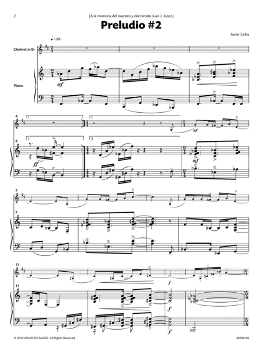 Preludio #2 Small Ensemble scores gallery preview page 2