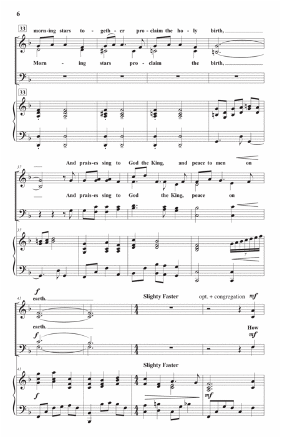 How Still We See Thee Lie SATB (O Little Town of Bethlehem) 4-Part scores gallery preview page 6