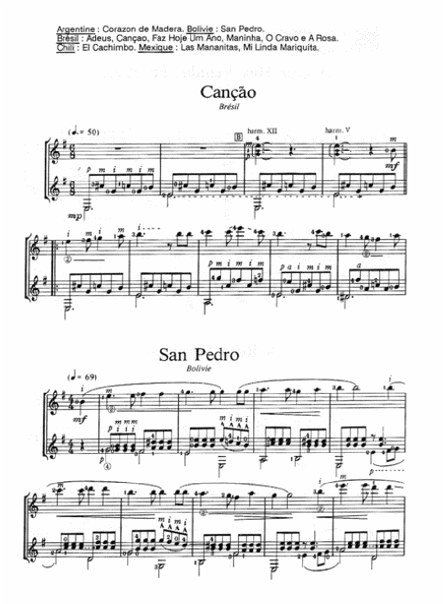 Chansons et danses d'Amerique latine - Volume B Acoustic Guitar scores gallery preview page 2