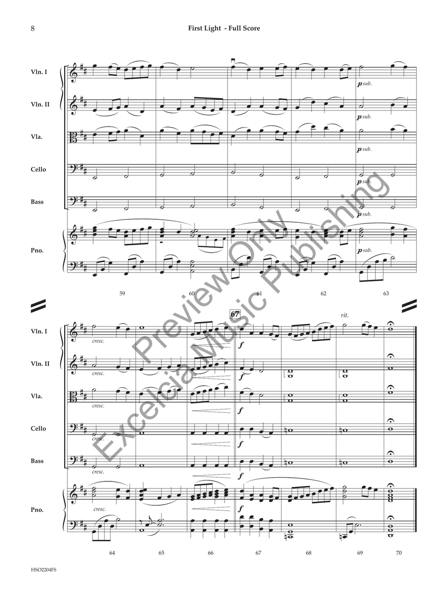 First Light (Score) String Orchestra scores gallery preview page 7