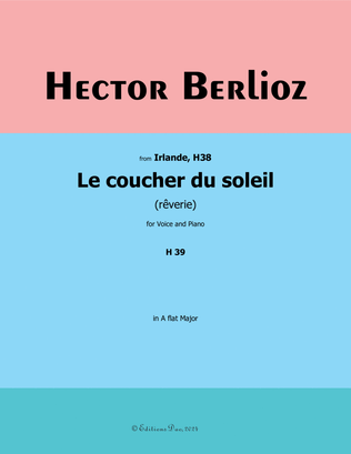 Book cover for Le coucher du soleil, by Berlioz, in A flat Major