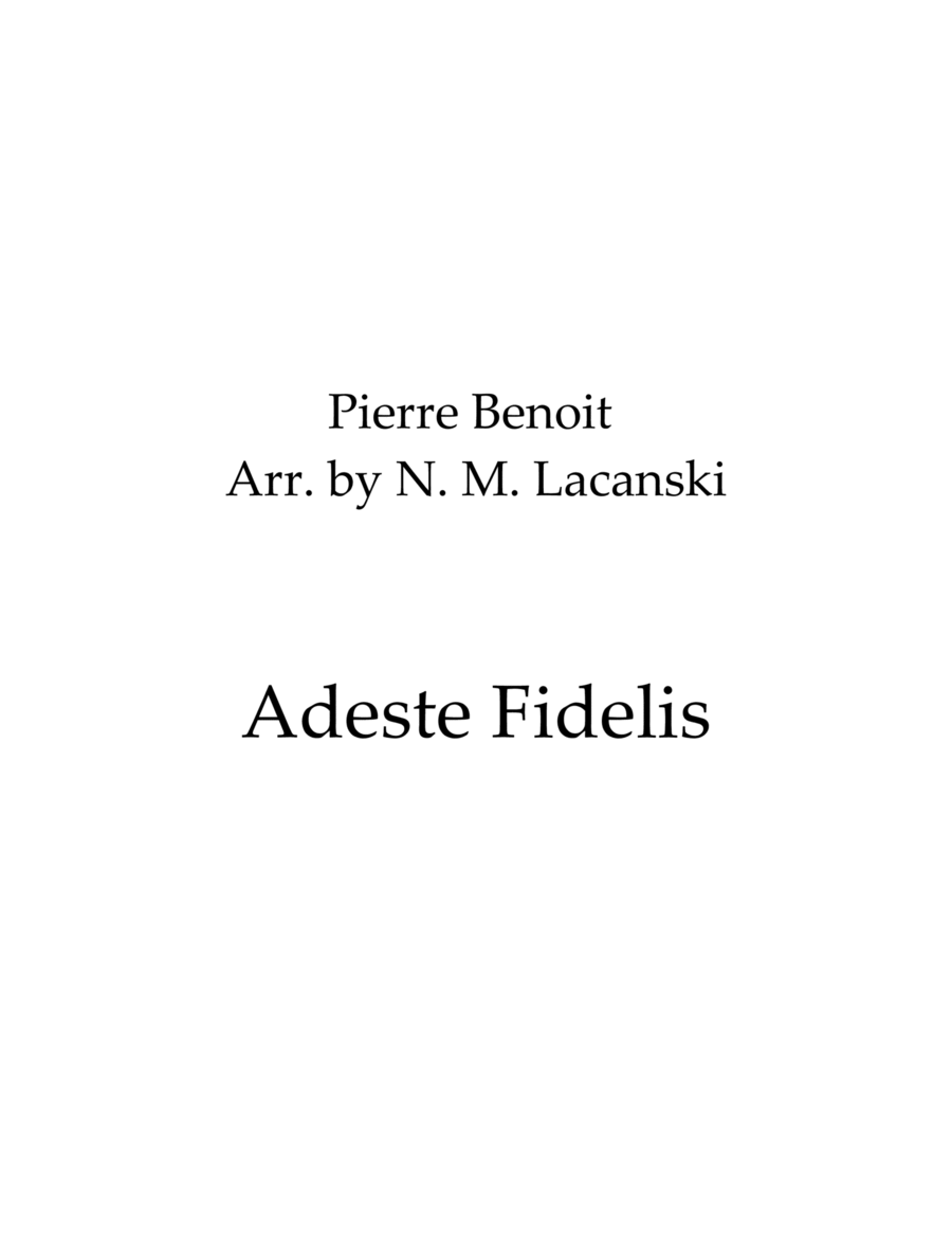Adeste Fidelis String Quartet scores gallery preview page 1