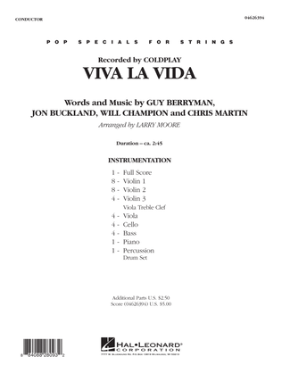 Book cover for Viva La Vida - Full Score