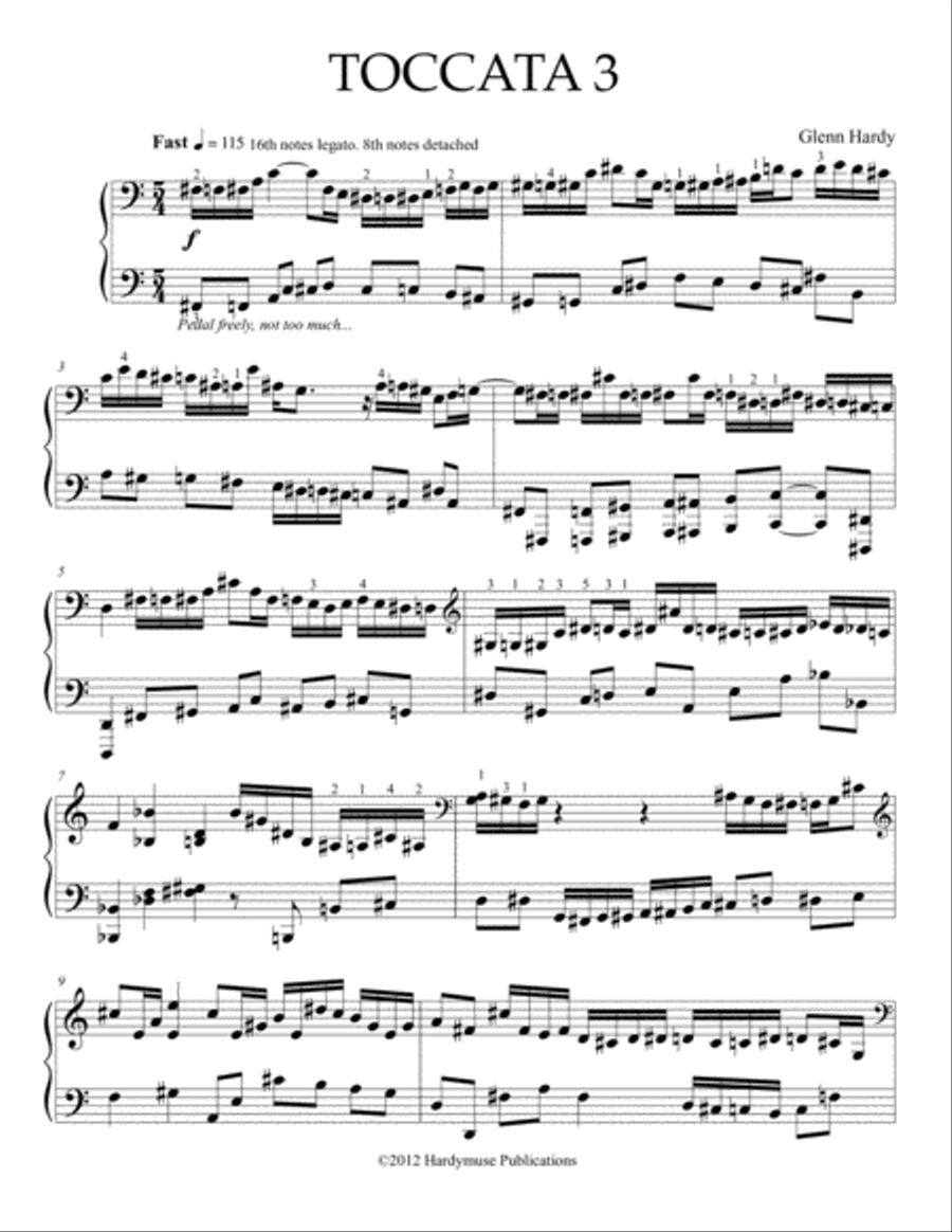 Toccata 3 Piano Solo scores gallery preview page 3