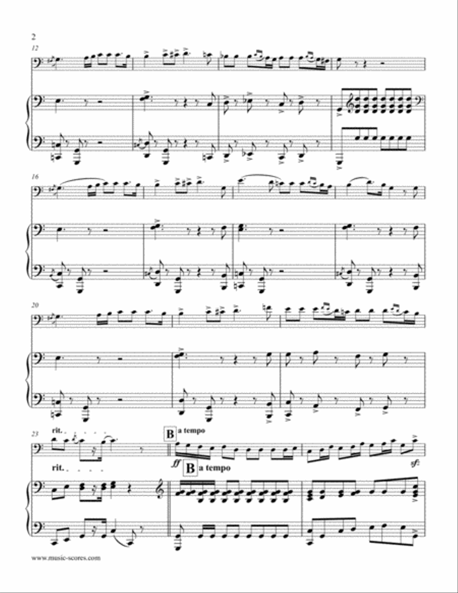 Czardas: Hungarian Dance from Coppelia - Euphonium and Piano Euphonium scores gallery preview page 2