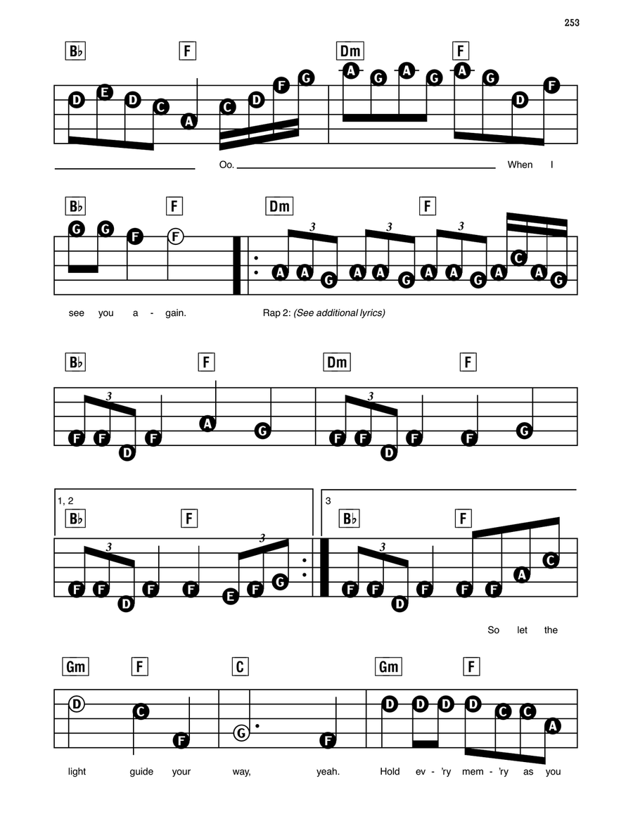 See You Again (feat. Charlie Puth) Electronic Keyboard scores gallery preview page 3