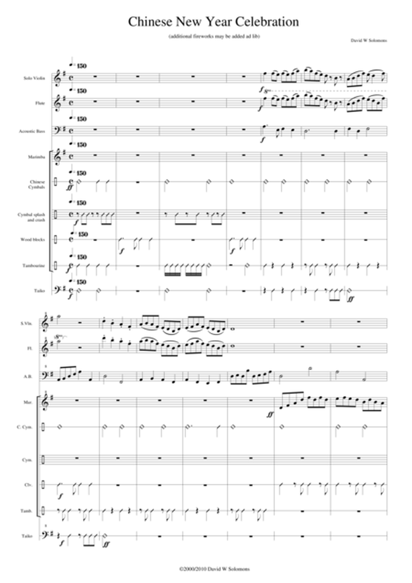 Chinese new year celebration for large ensemble (score and parts) image number null