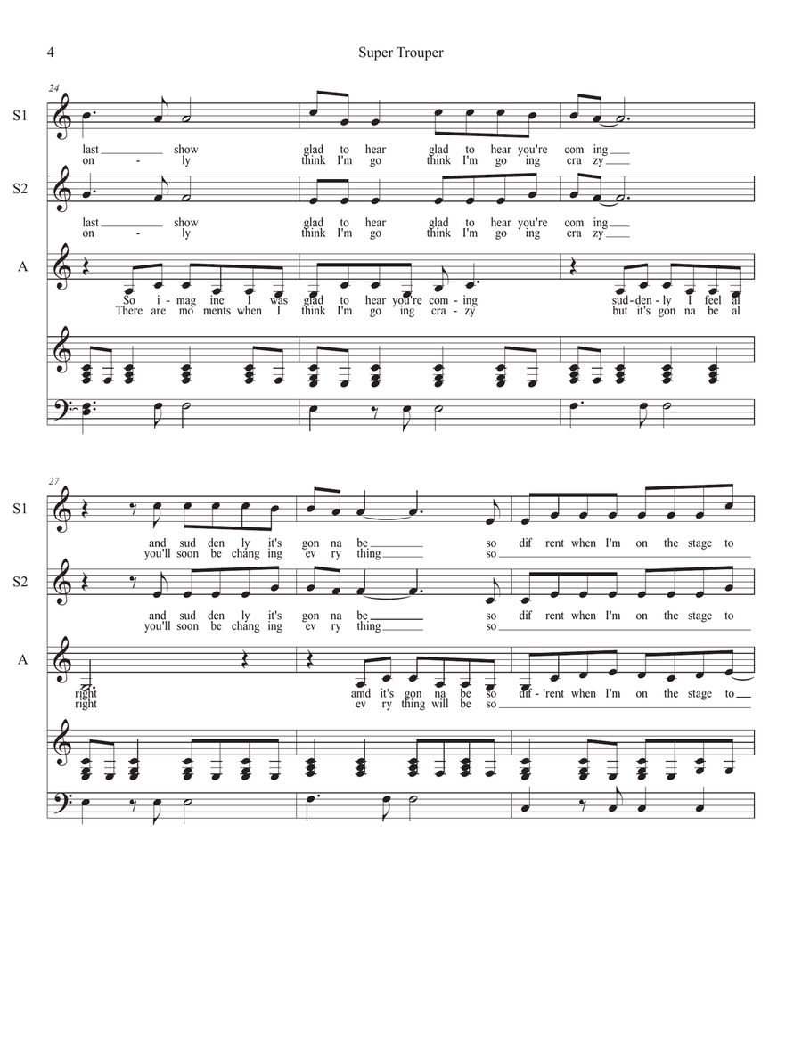 Super Trouper SSA scores gallery preview page 4