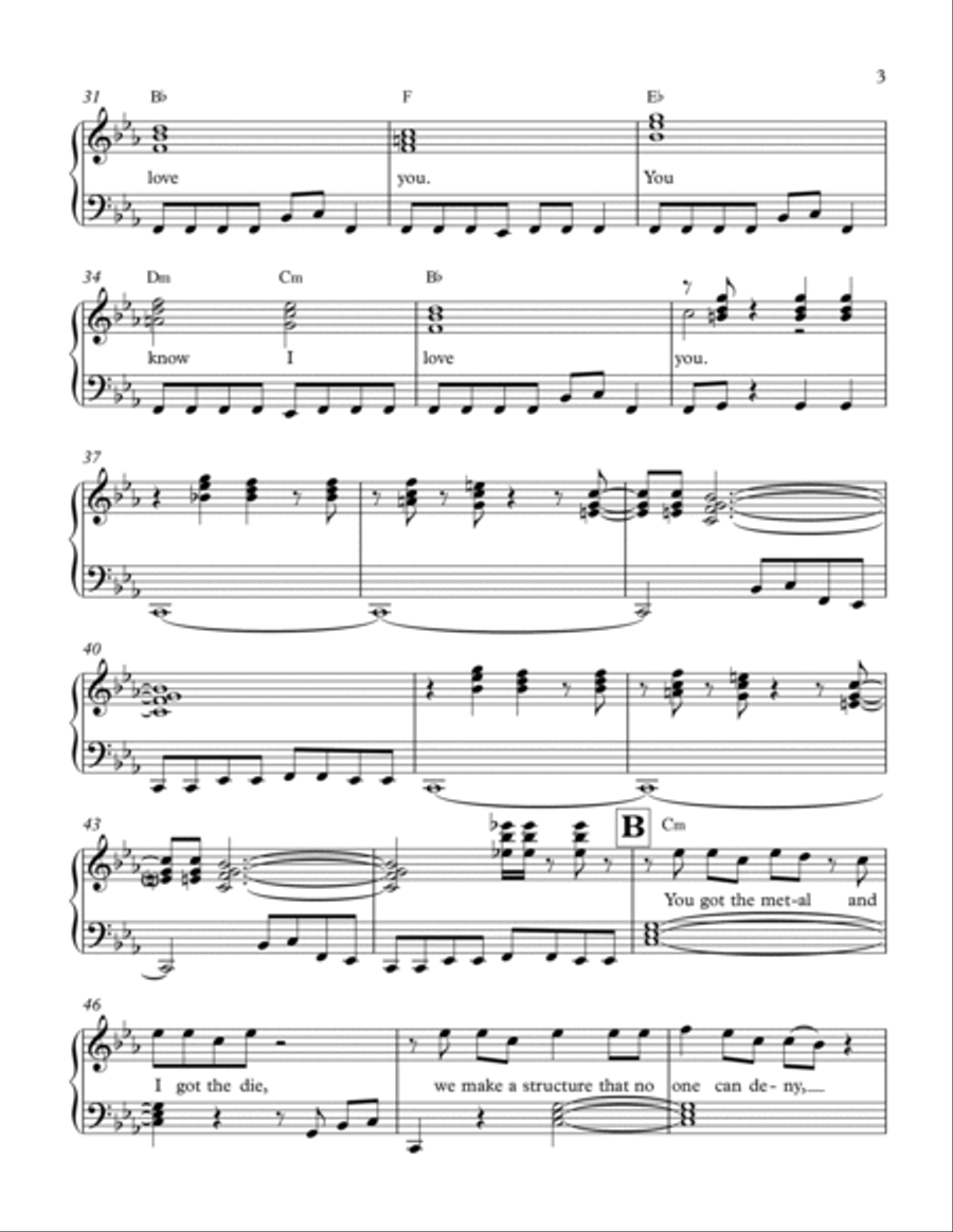 You Know I Love You Don't You Piano Solo scores gallery preview page 3