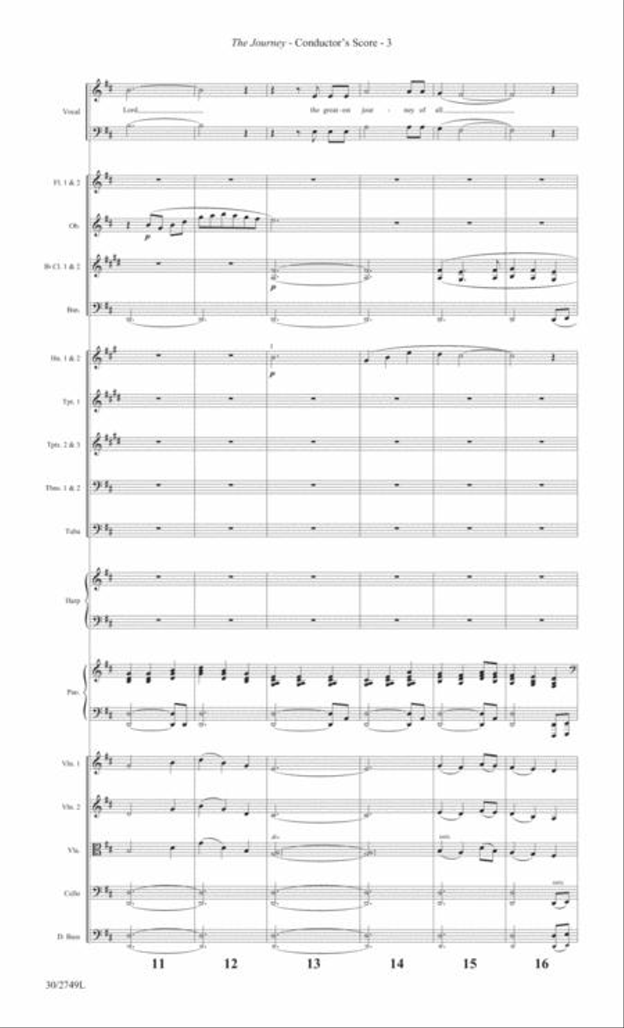 The Journey - Orchestral Score and Parts Choir scores gallery preview page 4