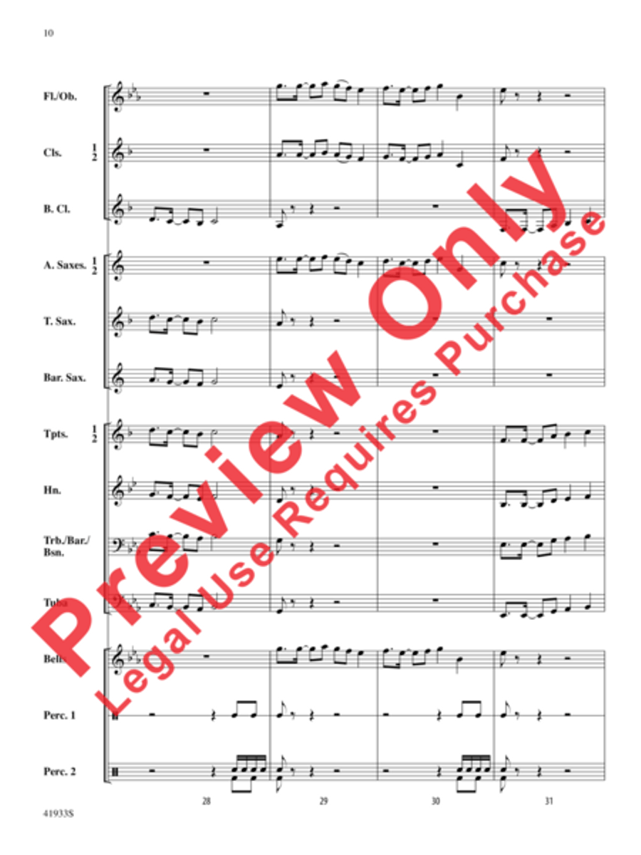 African Alleluia Concert Band scores gallery preview page 11