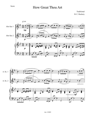How Great Thou Art (Alto Sax Duet with Piano Accompaniment)
