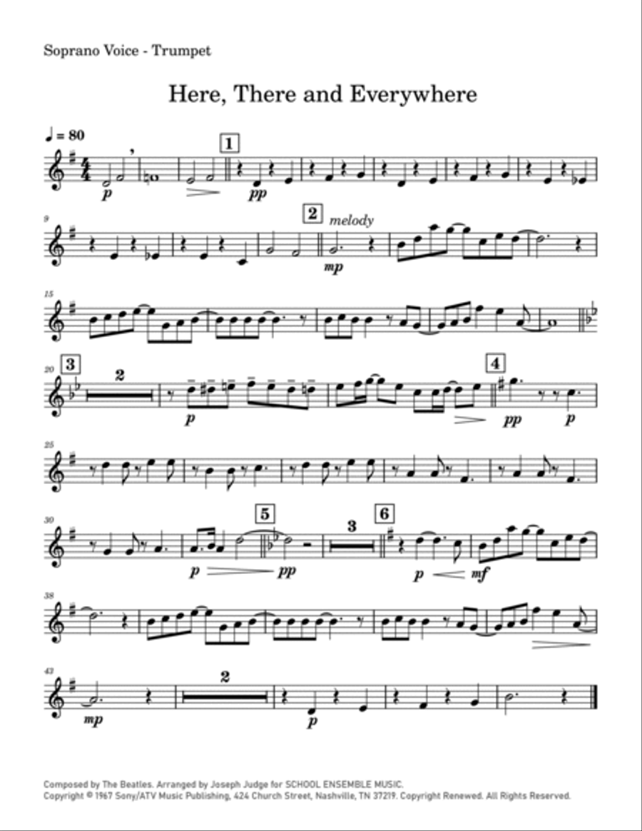 Here, There And Everywhere Chamber Music scores gallery preview page 6