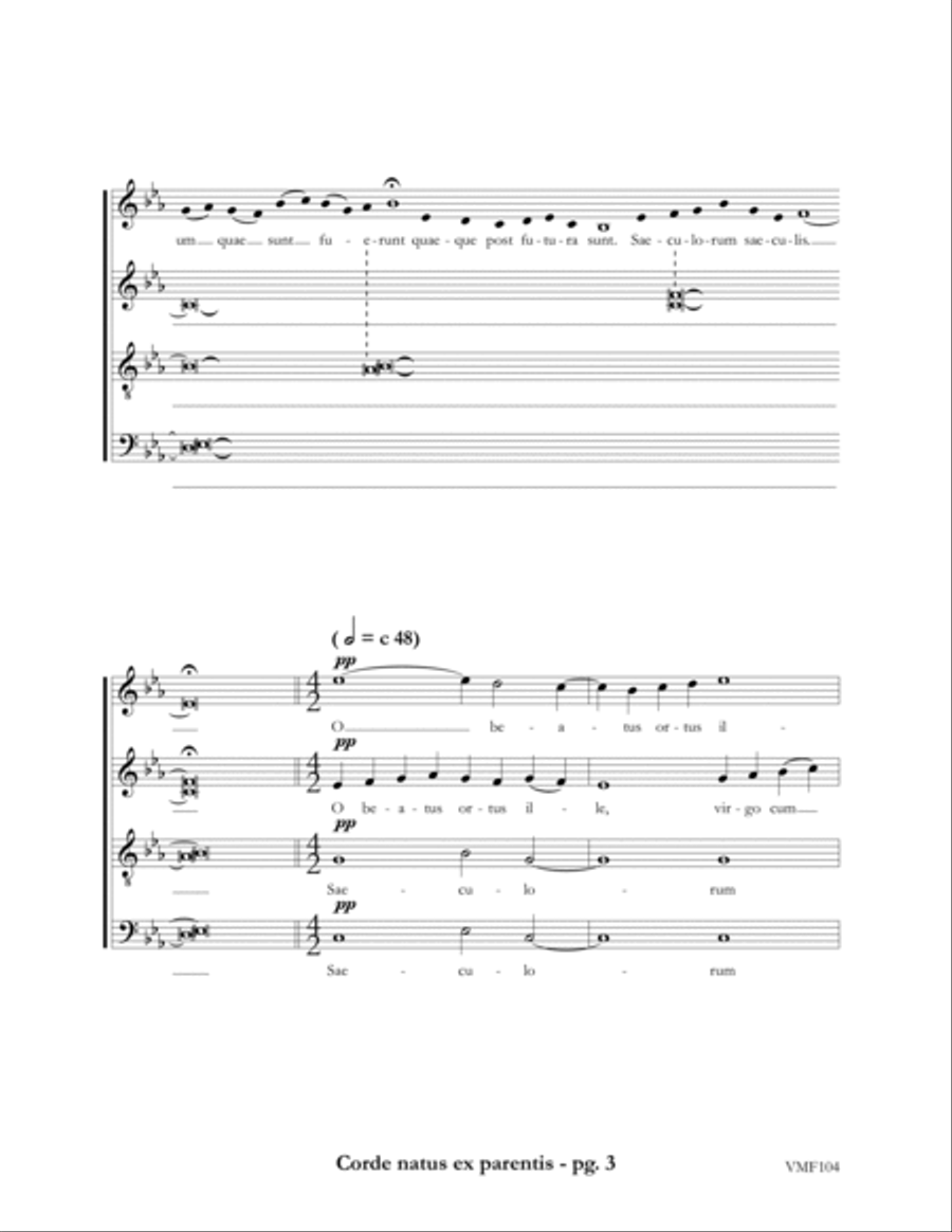 Corde natus ex parentis 4-Part scores gallery preview page 3