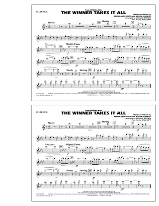 Book cover for The Winner Takes It All (from "Mamma Mia!") - Flute/Piccolo