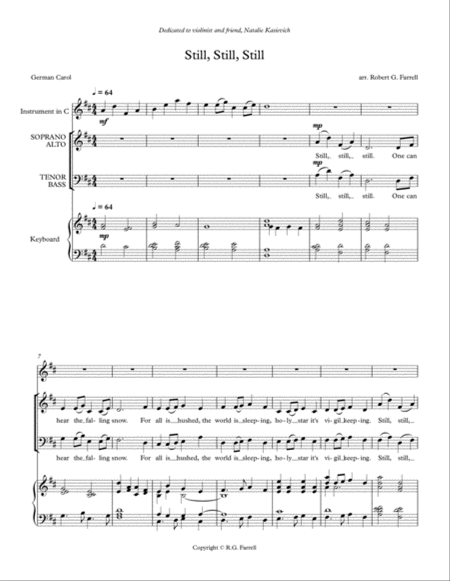 Still, Still, Still Choir scores gallery preview page 1