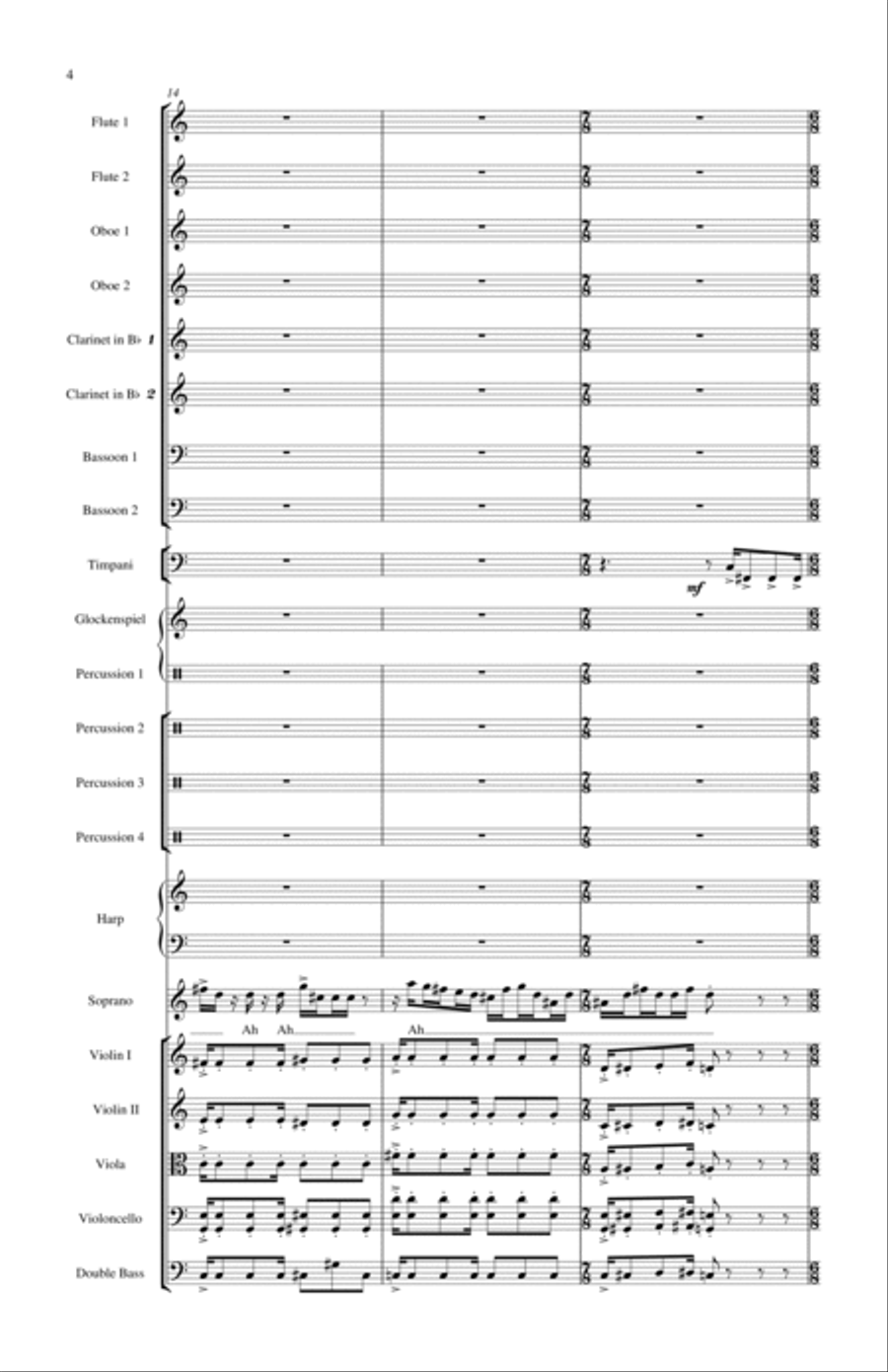 The Romance of Love Full Orchestra scores gallery preview page 4
