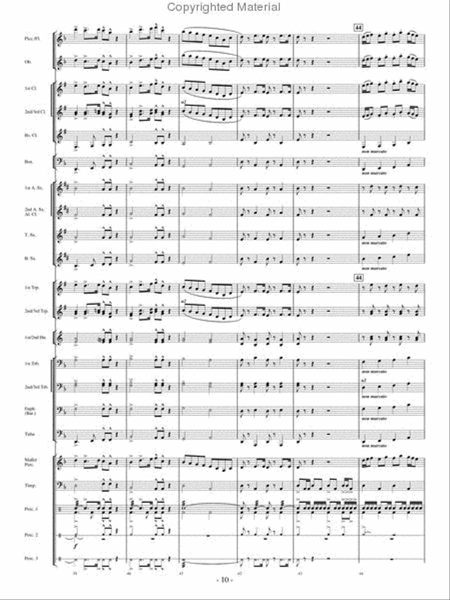 Quest of the Undaunted Knight Concert Band scores gallery preview page 9
