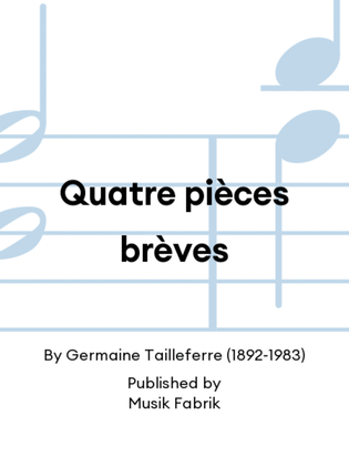 Book cover for Quatre pièces brèves