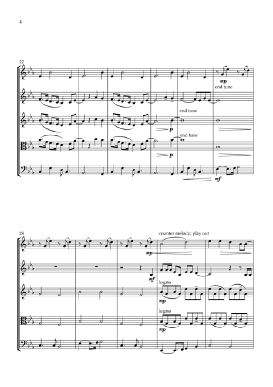 Fix You String Quartet scores gallery preview page 4