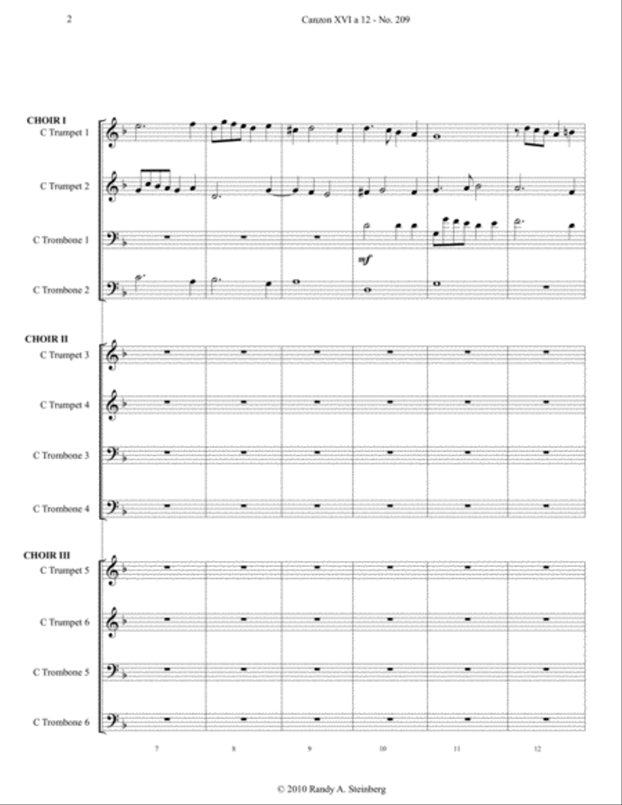 Canzon XVI a 12 - No. 209 Brass Ensemble scores gallery preview page 5