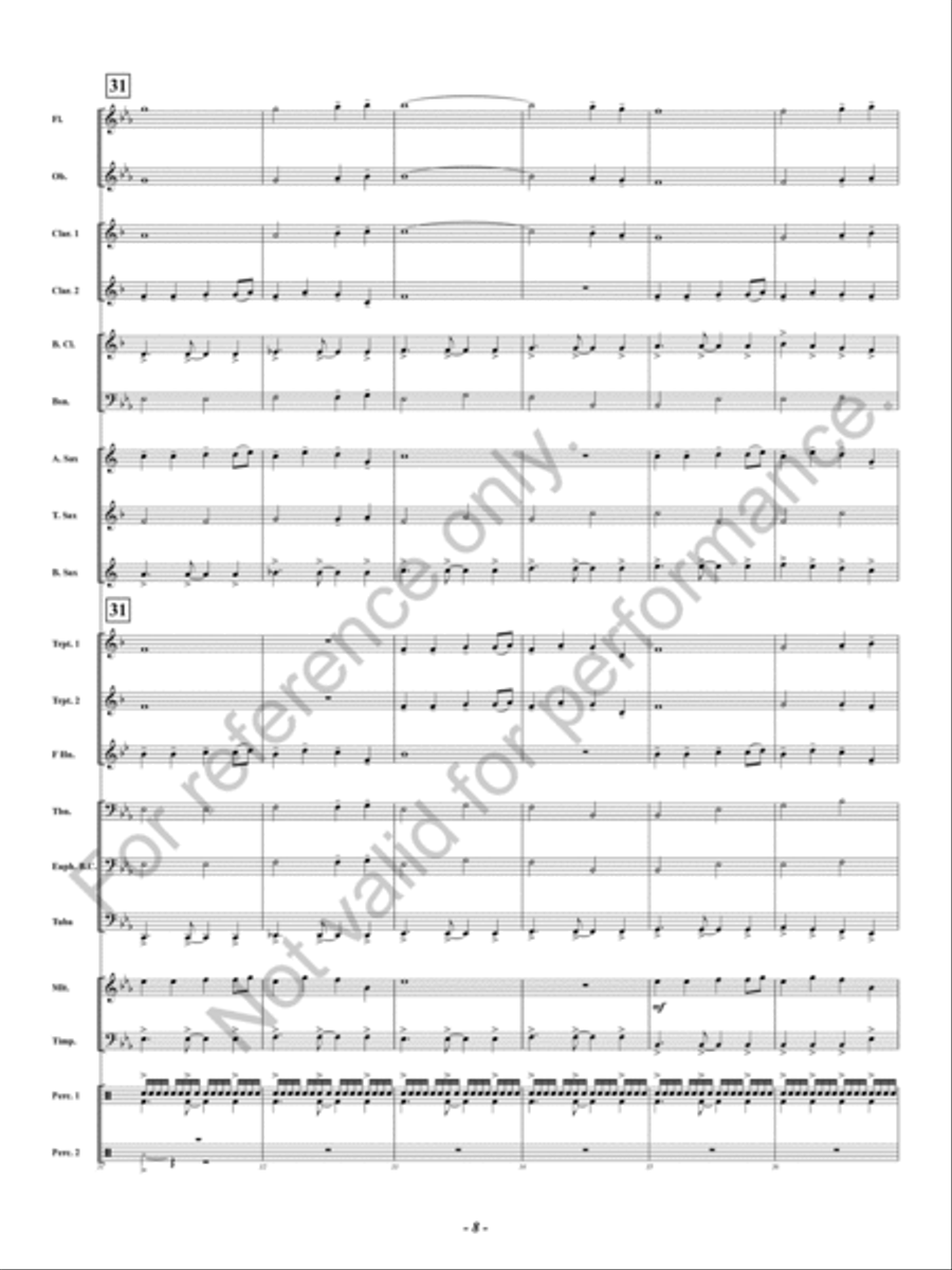 Spangled Spangled Concert Band scores gallery preview page 9