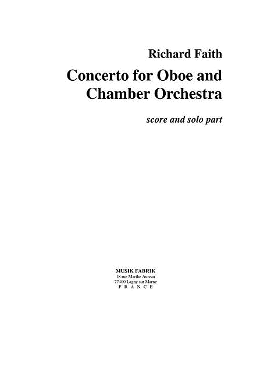 Concerto for Oboe and Chamber Orchestra Chamber Orchestra scores gallery preview page 1