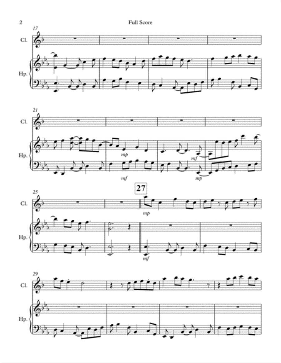 A Day on the Mountain - Part 5: The Cliff and the Birds Above Clarinet scores gallery preview page 3