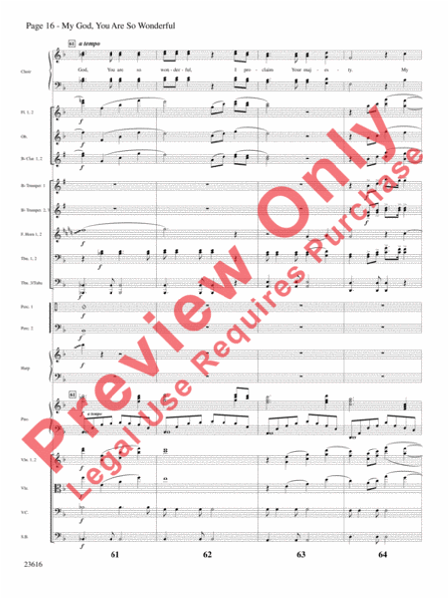 My God, You Are So Wonderful Choir scores gallery preview page 17