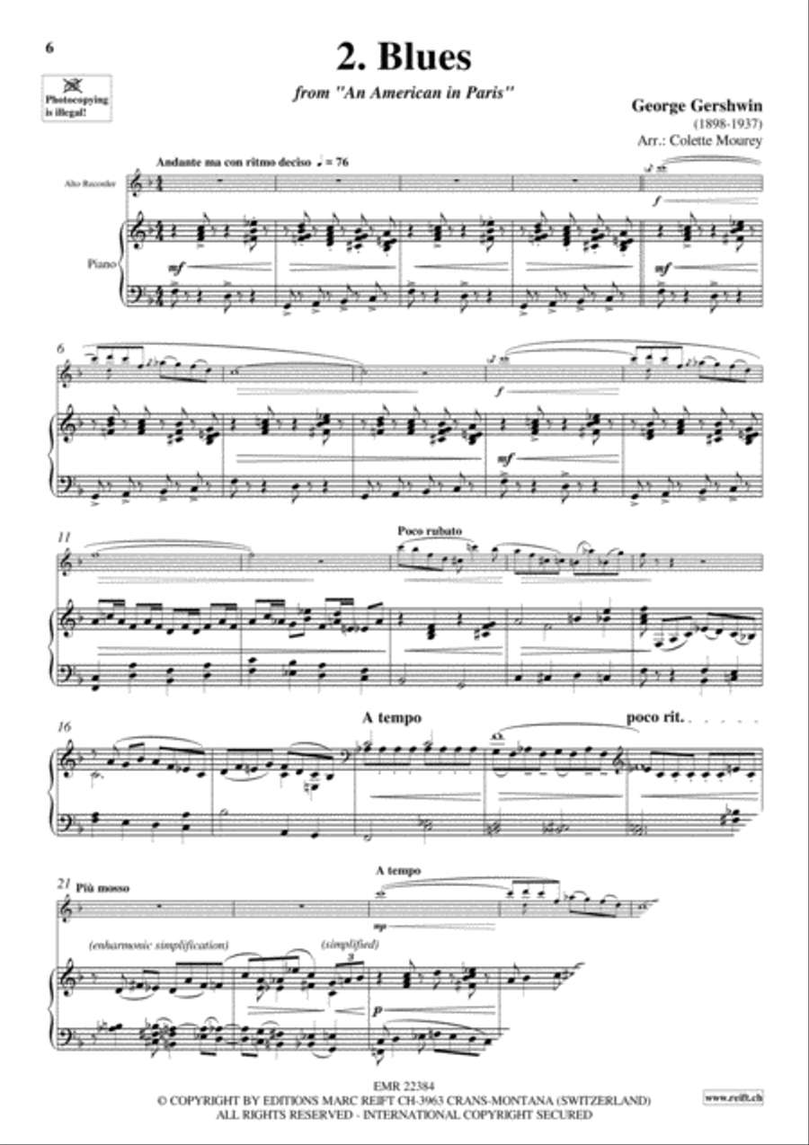 Gershwin 20 Greatest Hits Alto Recorder scores gallery preview page 4