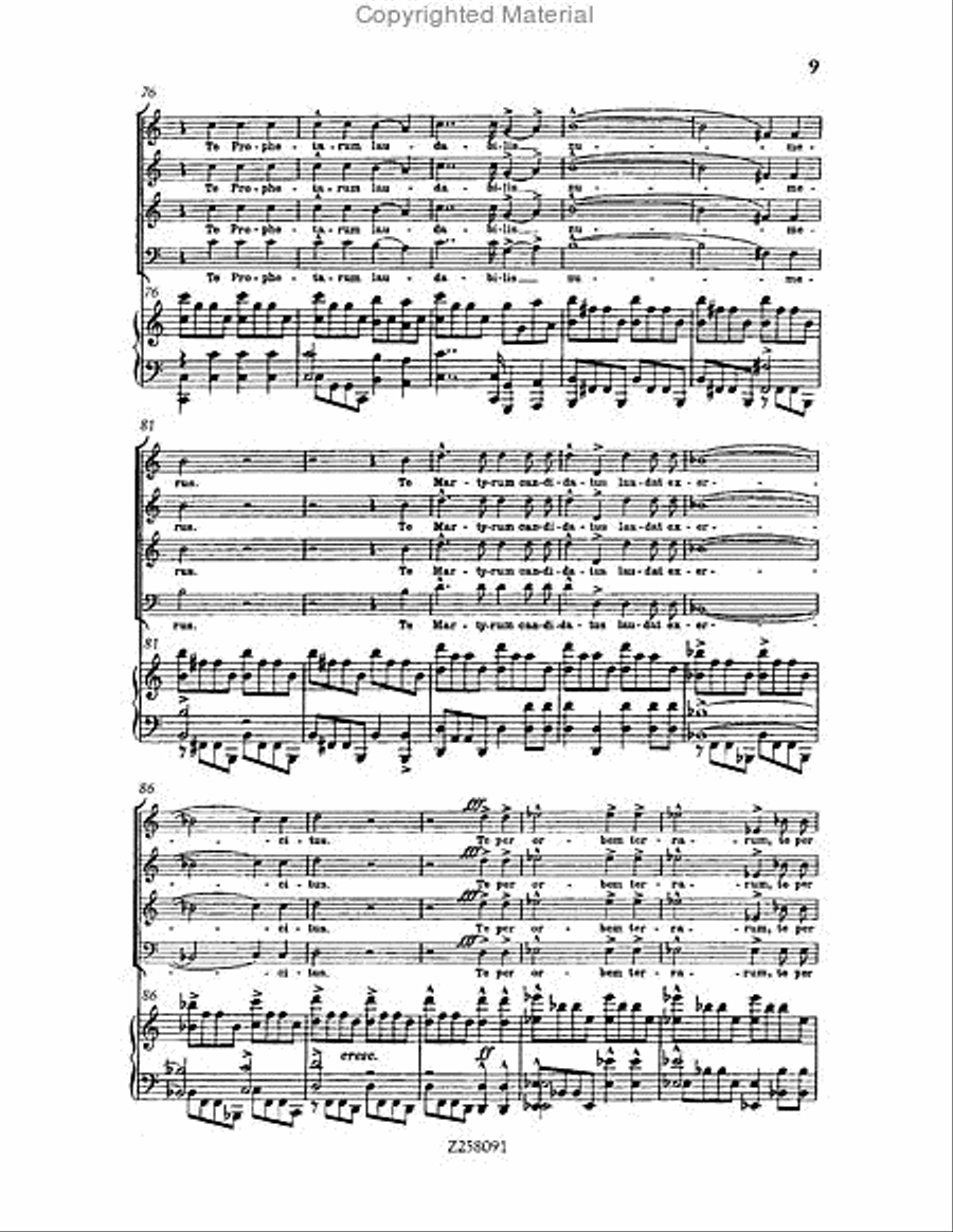 Te Deum, WAB 45 (1886 revision) Choir scores gallery preview page 9
