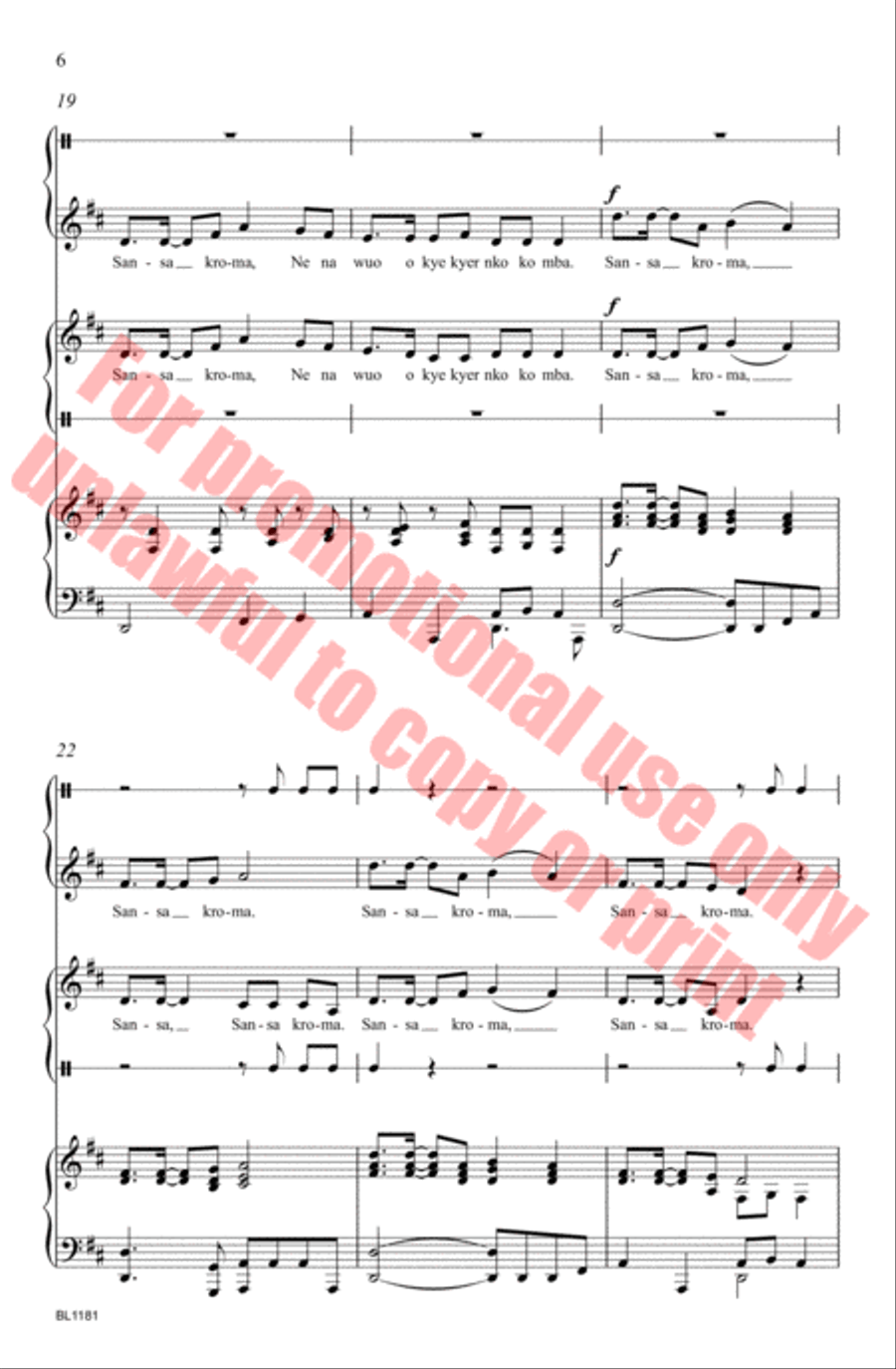 Sansa Kroma Choir scores gallery preview page 7