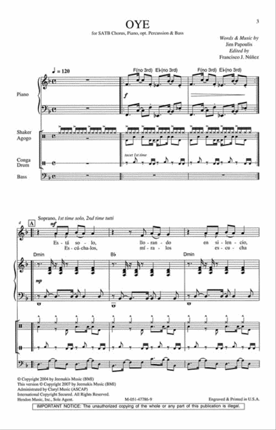 Oye 4-Part scores gallery preview page 2