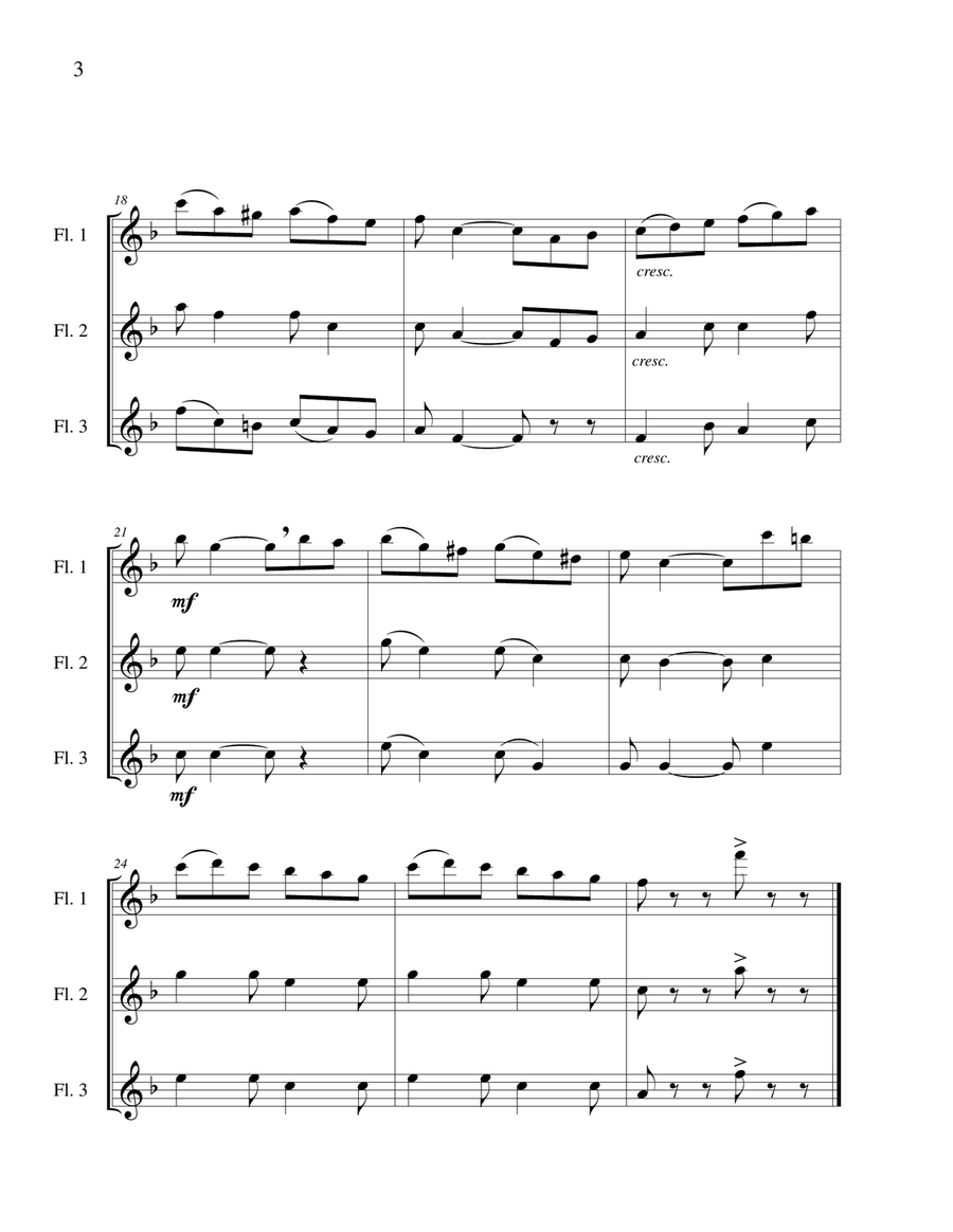 Mexican Hat Dance - Flute Trio Flute Trio scores gallery preview page 5