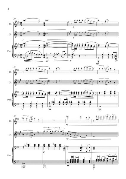 Sparrowhawk Tango. (Flute, Clarinet and Piano Arrangement)