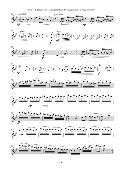 P.Tchaikovsky - Nutcracker Suite for string quartet (or string orchestra)70 pages