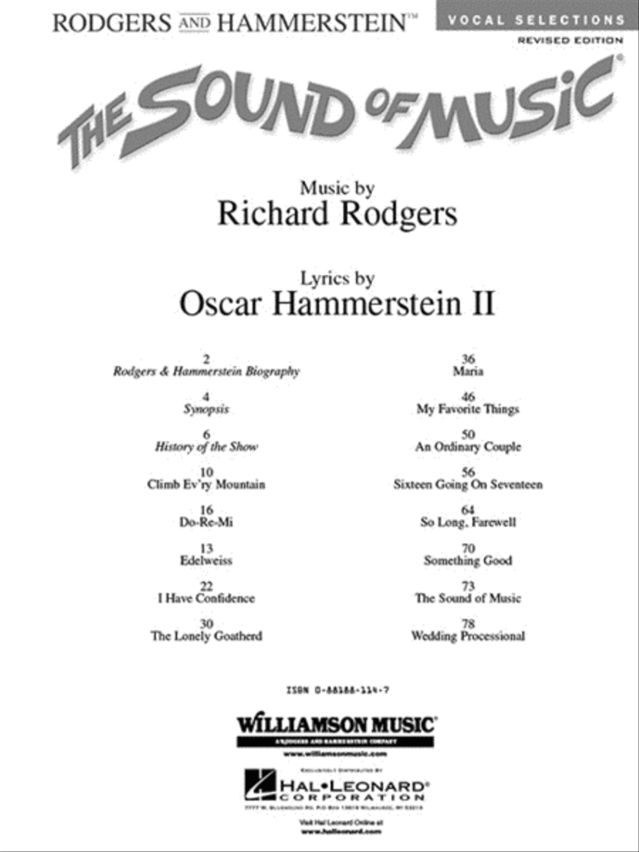 The Sound of Music The Sound of Music Piano, Vocal, Guitar scores gallery preview page 2