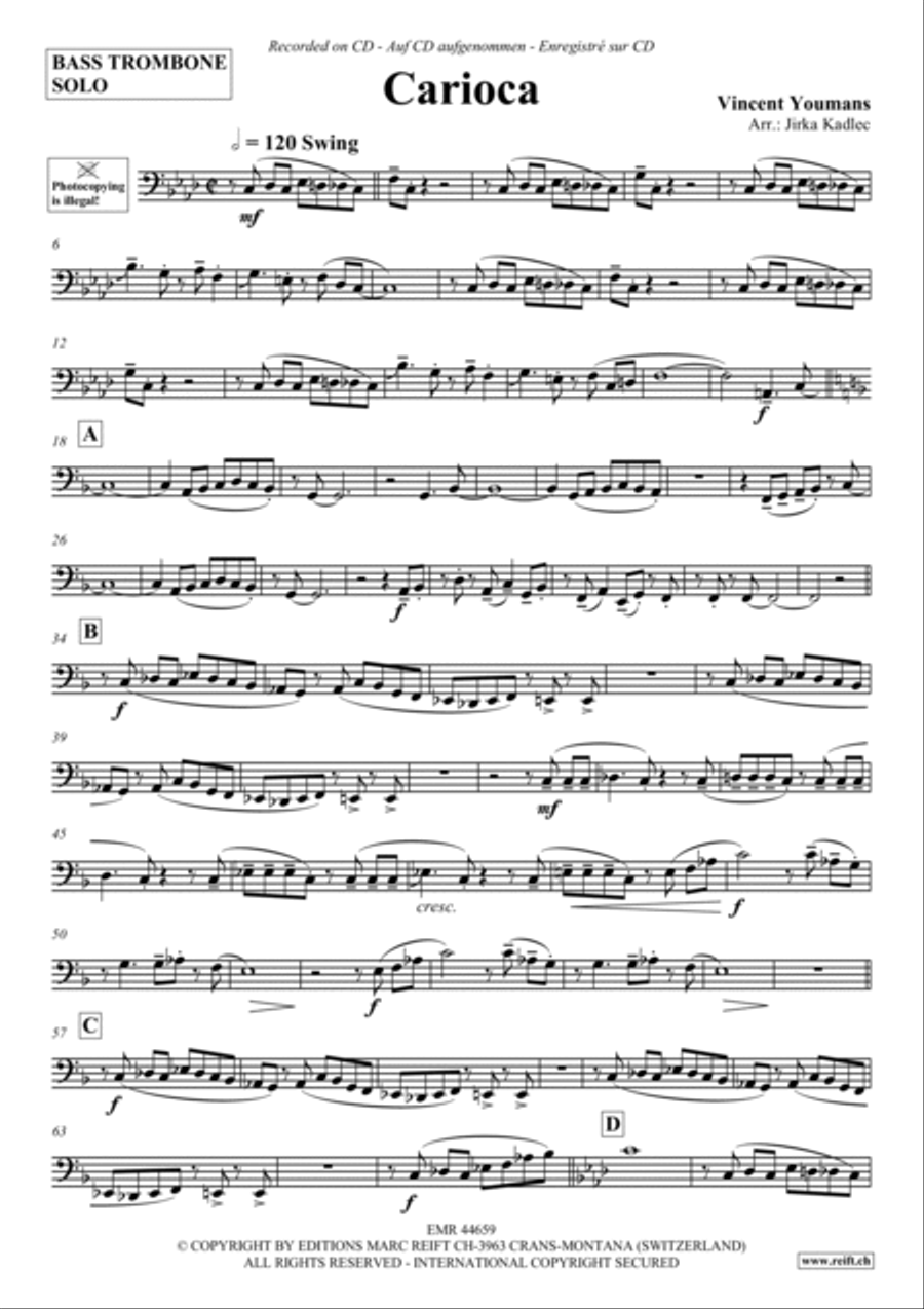 Carioca Trombone scores gallery preview page 2