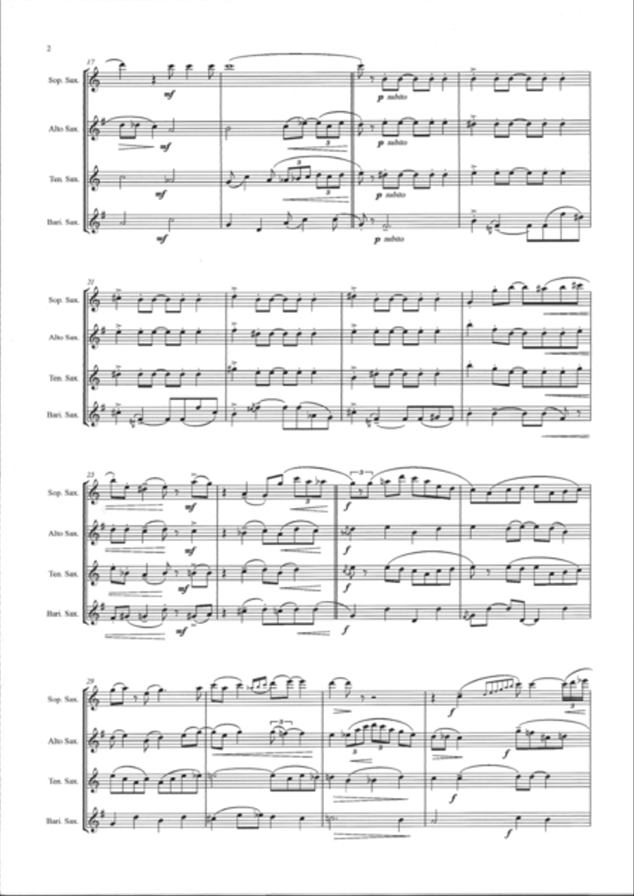 Anything Goes Saxophone Quartet scores gallery preview page 3