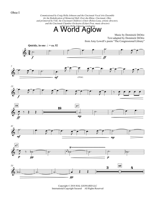 Book cover for A World Aglow - Oboe 1