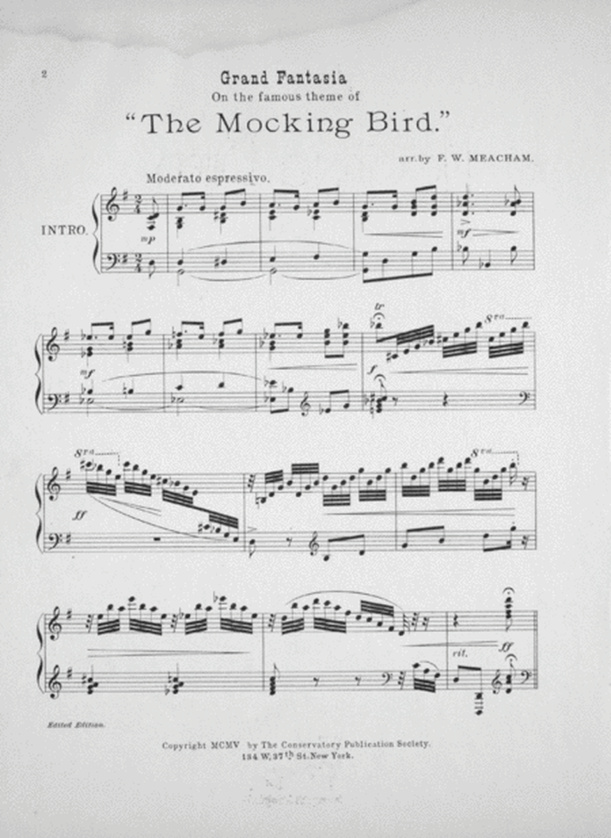 Grand Fantasia on the Theme of The Mocking Bird