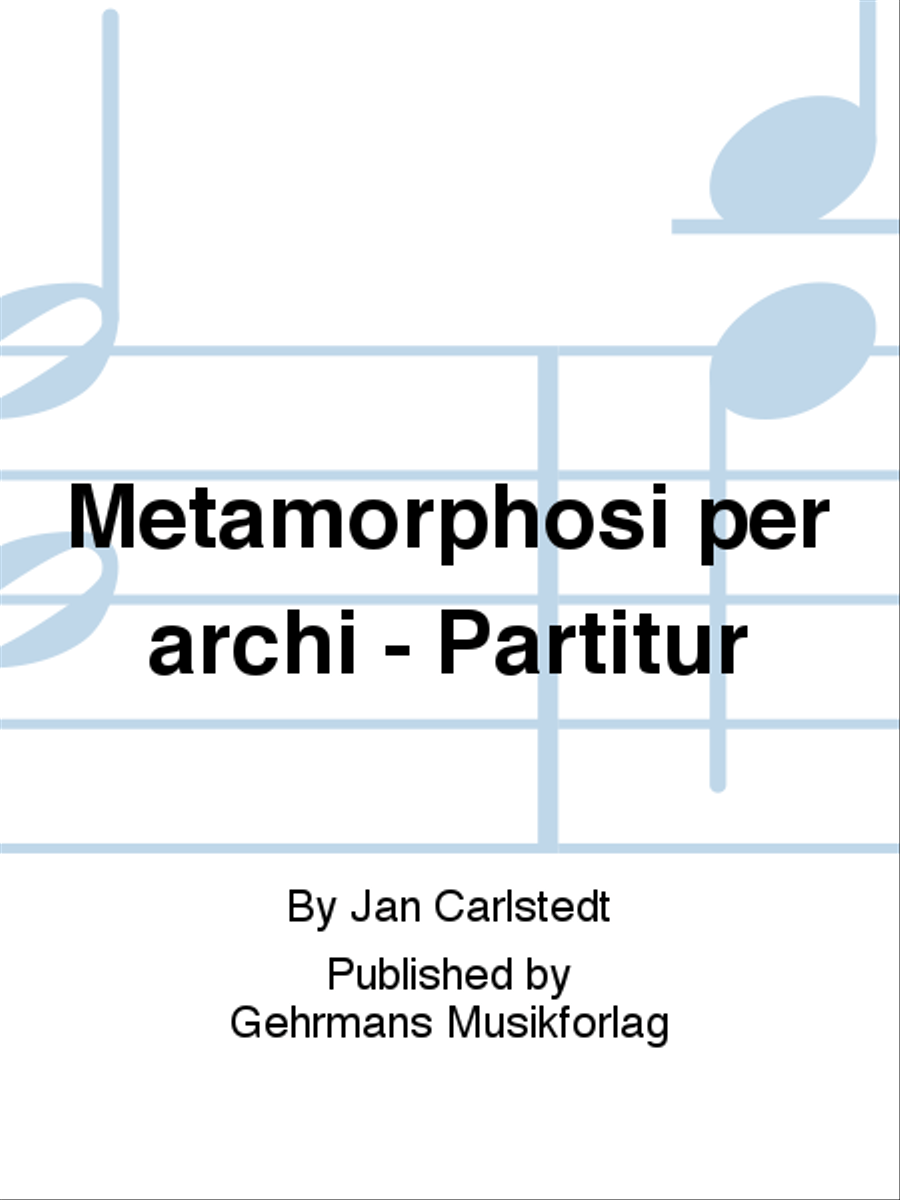 Metamorphosi per archi - Partitur String Orchestra scores gallery preview page 1