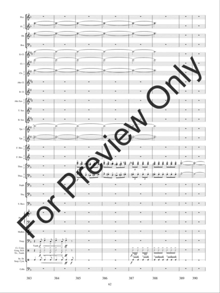 Festival Variations Concert Band scores gallery preview page 65