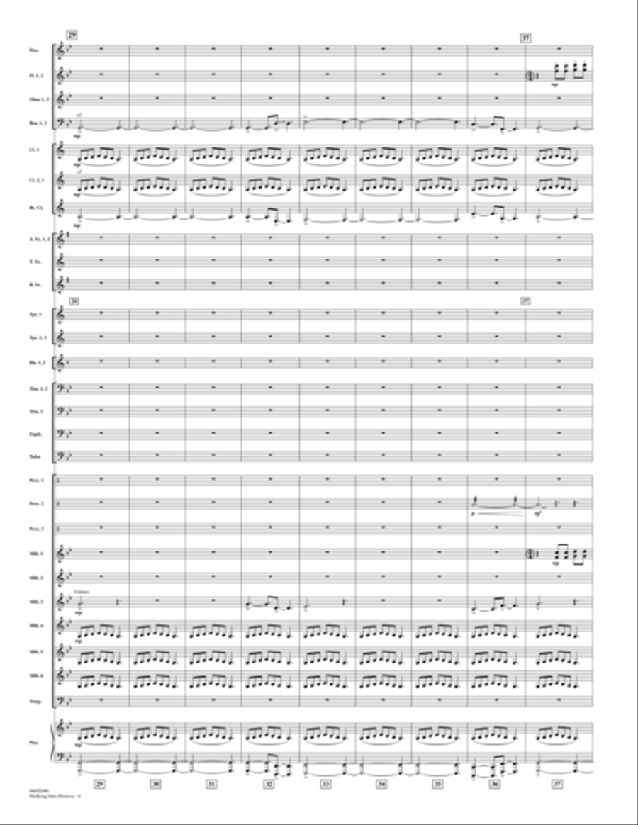 Walking into History (The Clinton 12) - Full Score Concert Band scores gallery preview page 6