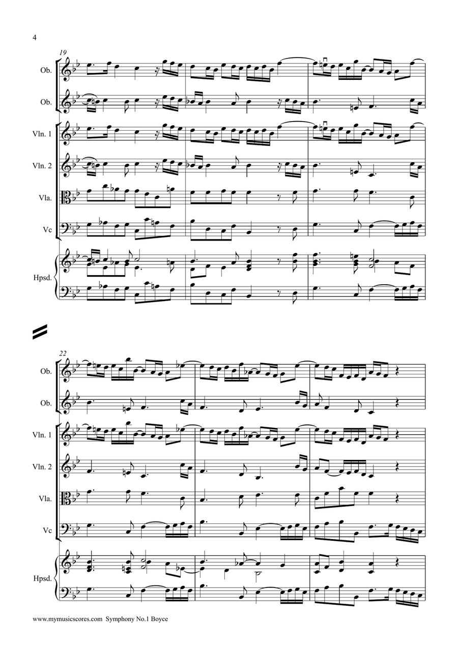 Boyce Symphony No. 1 String Orchestra scores gallery preview page 5