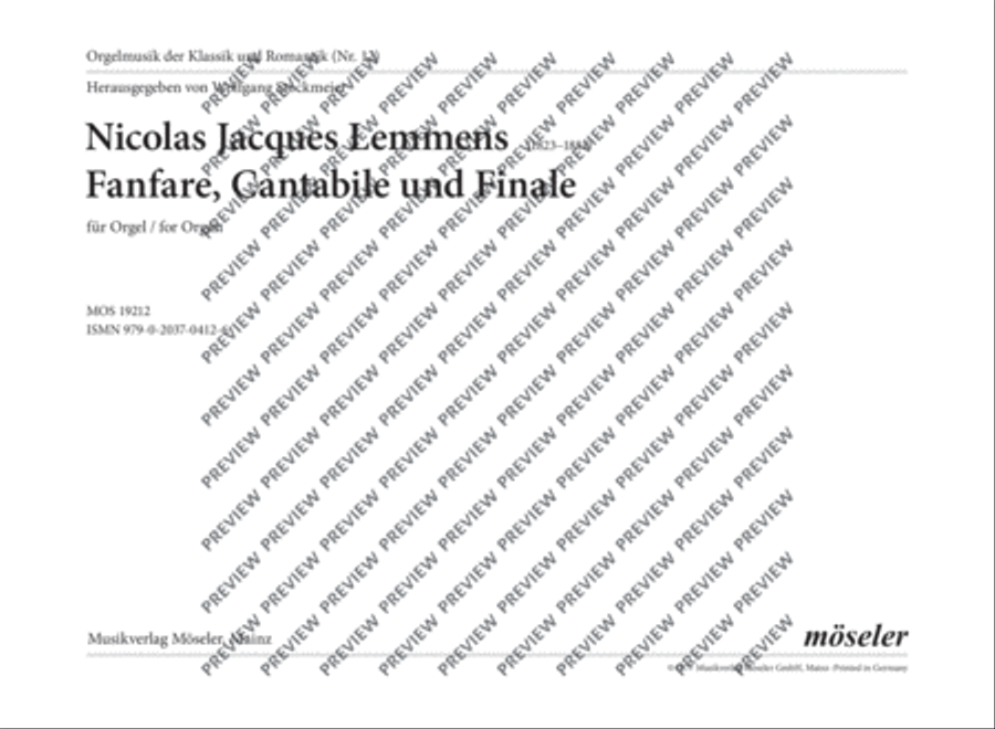 Fanfare, Cantabile and Finale Organ scores gallery preview page 2