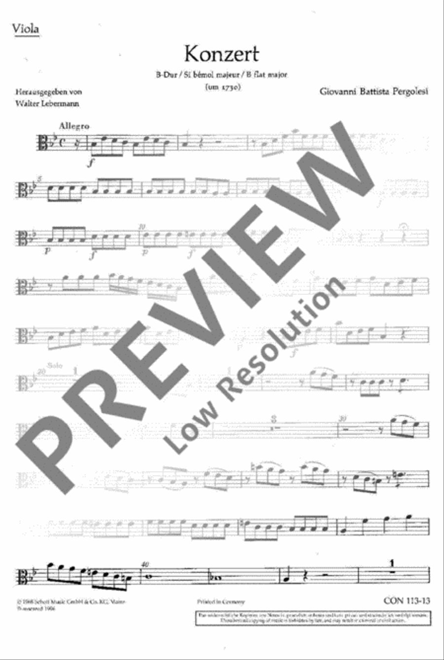 Concerto in Bb Major Violin scores gallery preview page 16