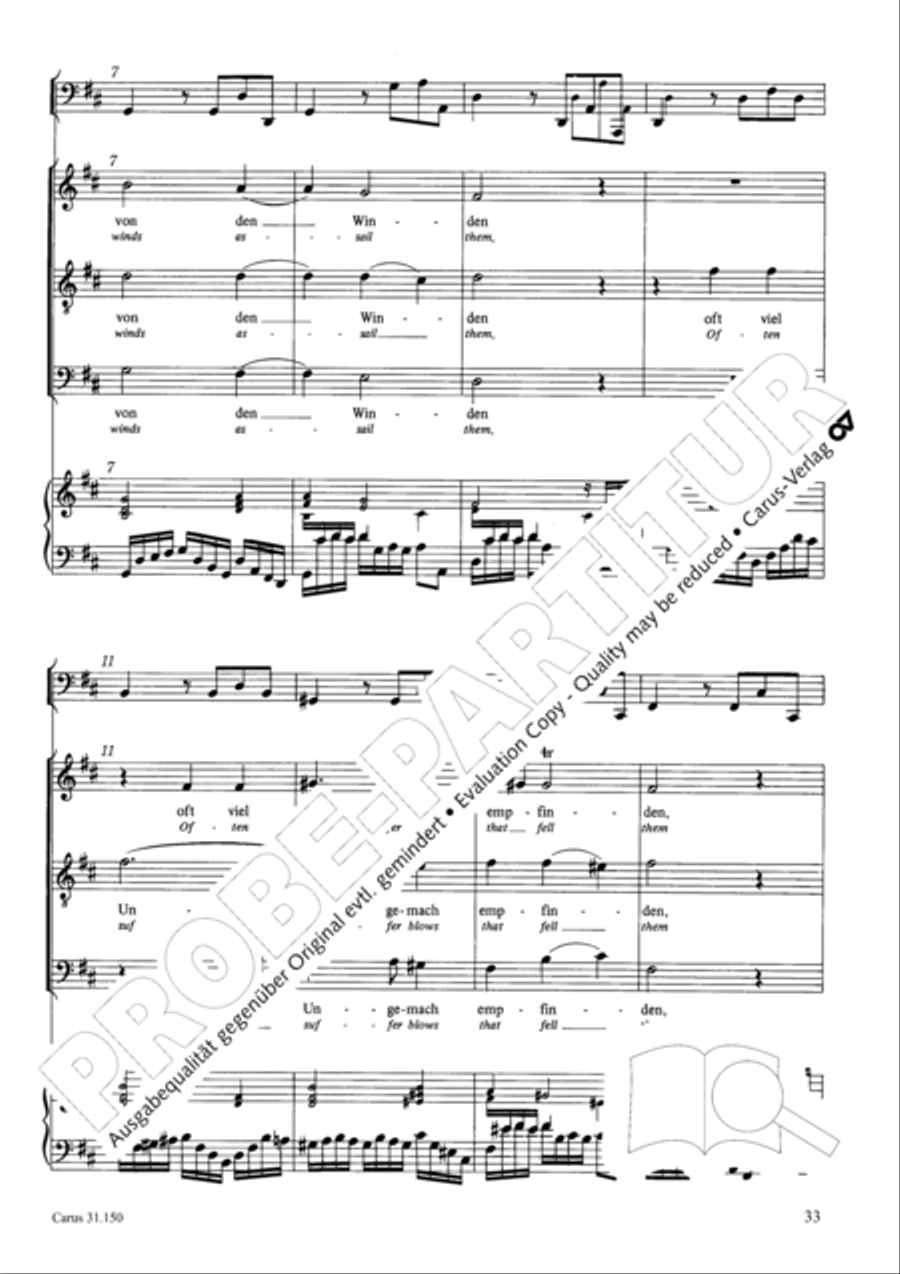 O my Lord, I long for thee (Nach dir, Herr, verlanget mich) 4-Part scores gallery preview page 36